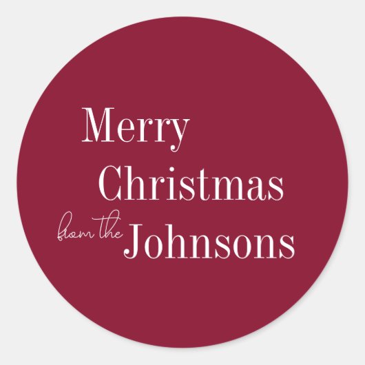 ブルゴーニュ・メリークリスマス ラウンドシール (正面)