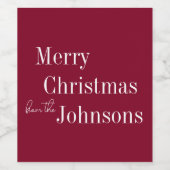 ブルゴーニュ・メリー・クリスマスパーティーの好意 ワインラベル (シングルラベル)