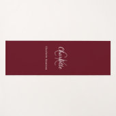 ブルゴーニュ・モノグラムイニシャル名 ヨガマット (正面(横))