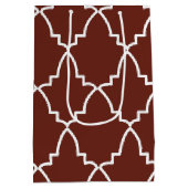 ブルゴーニュ・モロッコ格子パターン ミディアムペーパーバッグ (裏面)