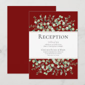 ブルゴーニュ・ユーカリ・ウェディングレセプション エンクロージャーカード (正面/裏面)