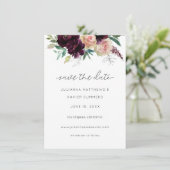 ブルゴーニュ&ライト赤面ピンクフローラ セーブザデート (スタンド正面)