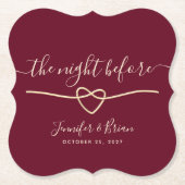 ブルゴーニュ・リハーサル・ディナーの前の夜 ペーパーコースター (正面)