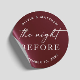 ブルゴーニュ・リハーサル・ディナー | ナイトビフォア秋 ラウンドシール