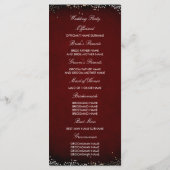 ブルゴーニュ・レッドと金ゴールド・ヴィンテージの結婚式プログラム プログラム (裏面)