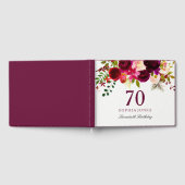 ブルゴーニュ・レッドフローラボホ70th誕生日パーティー ゲストブック (全面)