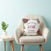 ブルゴーニュ・レッドリース40周年結婚記念品 クッション (椅子)