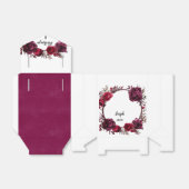 ブルゴーニュ&レッドローゼスブランチリース結婚ズ フェイバーボックス (折り畳みなし)