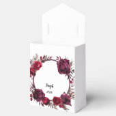 ブルゴーニュ&レッドローゼスブランチリース結婚ズ フェイバーボックス (オープン)