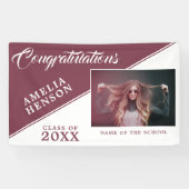 ブルゴーニュ・レッド大学院写真卒業パーティー 横断幕 (横)