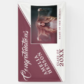 ブルゴーニュ・レッド大学院写真卒業パーティー 横断幕 (縦)