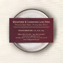 ブルゴーニュ・レッド弁護士法律事務所 名刺
