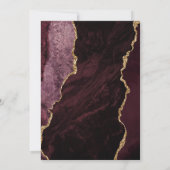 ブルゴーニュ・レッド金ゴールドアゲート50th誕生日パーティー 招待状 (裏面)