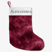 ブルゴーニュ・レッド スモールクリスマスストッキング (正面)