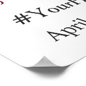 ブルゴーニュ・レッド・ネイビーフローラブライダルシャワーフォトブース ポスター (角)