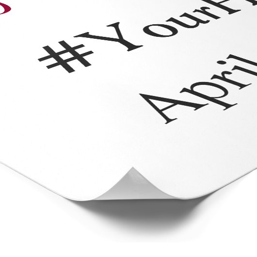 ブルゴーニュ・レッド・ネイビーフローラブライダルシャワーフォトブース ポスター (角)