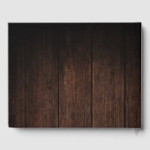 ブルゴーニュ・レッド・ネイビー素朴フローラの結婚ゲストブック ゲストブック (裏面)