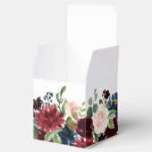 ブルゴーニュ・レッド・ネイビー素朴フローラボ結婚ーホ フェイバーボックス (オープン)