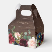 ブルゴーニュ・レッド・ネイビー素朴フローラボ結婚ーホ フェイバーボックス (裏面サイド)