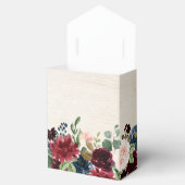 ブルゴーニュ・レッド・ネイビー素朴フローラボ結婚ーホ フェイバーボックス (オープン)