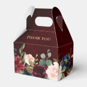 ブルゴーニュ・レッド・ネイビー素朴フローラボ結婚ーホ フェイバーボックス (裏面サイド)