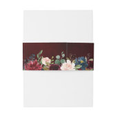 ブルゴーニュ・レッド・ネイビー素朴フローラボ結婚ーホ 招待状ベリーバンド (裏面例)