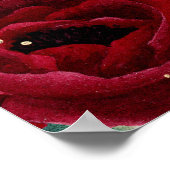 ブルゴーニュ・レッド・フローラ結婚・ウェルカム ポスター (角)