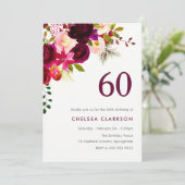 ブルゴーニュ・レッド・ボホフローラ60thバースデーパーティー 招待状 (スタンド正面)