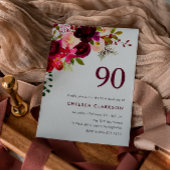 ブルゴーニュ・レッド・ボホフローラ90thバースデーパーティー 招待状