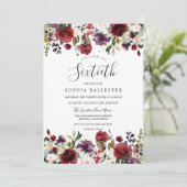 ブルゴーニュ・レッド・ボホ第60回誕生日パーティー 招待状 (スタンド正面)