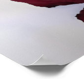 ブルゴーニュ・レッド・ローズ29台結婚テーブル座席表 ポスター (角)