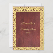 ブルゴーニュ・レース60th誕生日パーティーへの招待 招待状 (裏面)