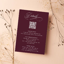 ブルゴーニュ・ロマン結婚ティック書道の詳細 エンクロージャーカード