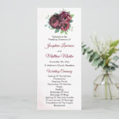 ブルゴーニュ・ローズ結婚・ブーケの式 プログラム (スタンド正面)