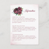 ブルゴーニュ・ローズ結婚・ブーケの情報カード エンクロージャーカード (正面)