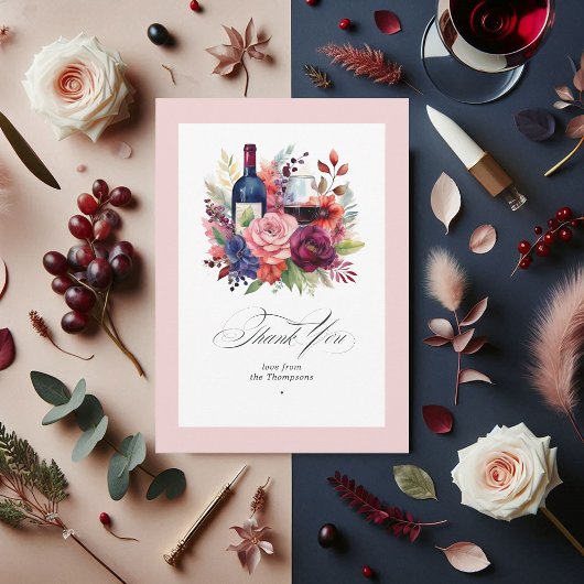ブルゴーニュ、海軍、赤面ワインの試飲結婚料 サンキューカード