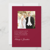 ブルゴーニュ、海軍、赤面ワインの試飲結婚料 サンキューカード (裏面)