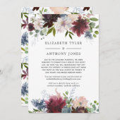 ブルゴーニュ、海軍、赤面減らの客結婚客 案内状 (正面/裏面)