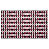 ブルゴーニュ、白黒パターアーガイルン ファブリック (ファットクウォーター)