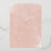 ブルゴーニュ&赤面ウォーターカラーエレガントなウェディング金ゴールド 箔招待状 (裏面)