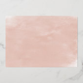 ブルゴーニュ&赤面ウォーター結婚カラー金ゴールドRSVP 箔招待状 (裏面)