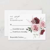 ブルゴーニュ&赤面ピンクフローラEle 6 no Meal RSVP (正面/裏面)