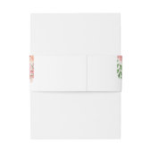 ブルゴーニュ&赤面ピンク赤面4Aフローラ 招待状ベリーバンド (裏面例)