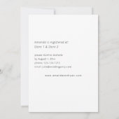 ブルゴーニュ&赤面ピンク6フローラブライダルシャワー 招待状 (裏面)