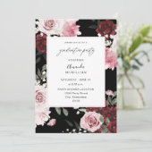 ブルゴーニュ&赤面ピンク6フローラ卒業パーティーB 招待状 (スタンド正面)