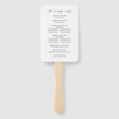 ブルゴーニュ&赤面ピンク8B結婚式 プログラムハンドファン ハンドファン (裏面)