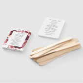 ブルゴーニュ&赤面ピンク8B結婚式 プログラムハンドファン ハンドファン (組立なし)