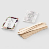 ブルゴーニュ・赤面フローラ結婚の式プログラム ハンドファン (組立なし)