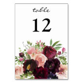 ブルゴーニュ&赤面フローラ – 白3 テーブルナンバー (正面)