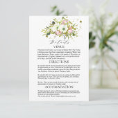 ブルゴーニュ&赤面ブーケ結婚の詳細囲い エンクロージャーカード (スタンド正面)